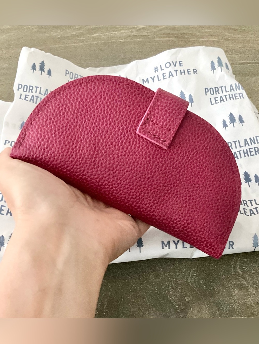 PLG New Premium Quesadilla Wallet in Orchid Full Grain Leather - Picture 5 of 9